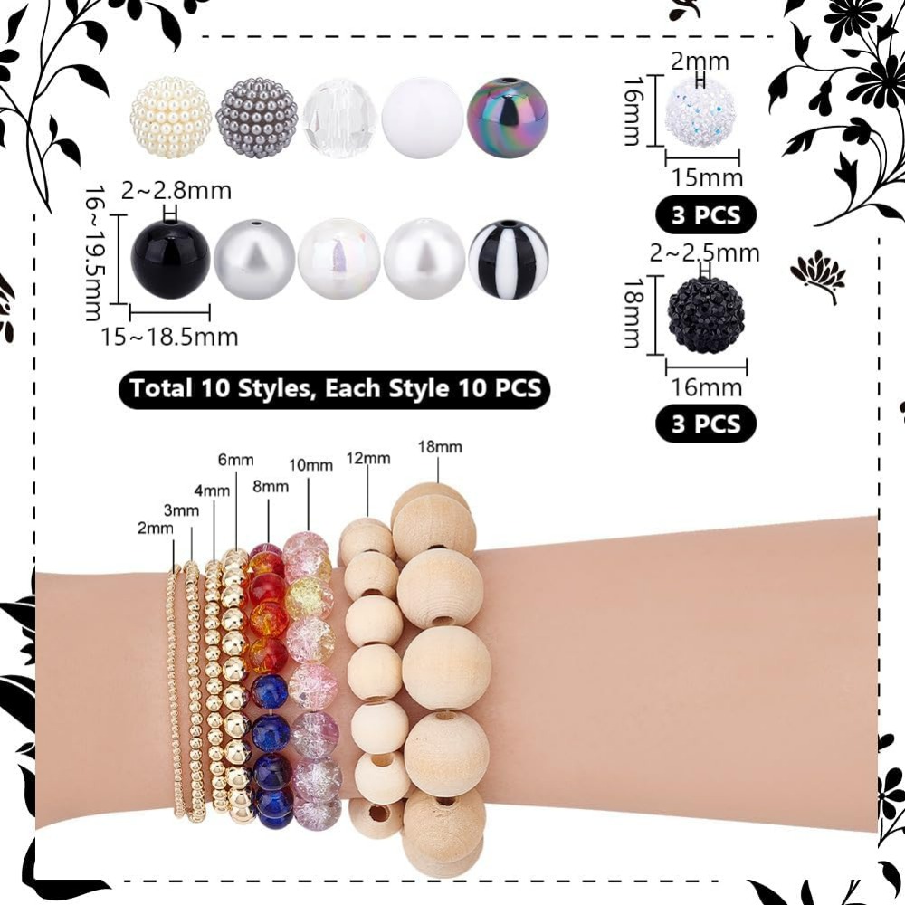 106pcs Chunky Beads 12 Styles  - Resin Crafts review and price