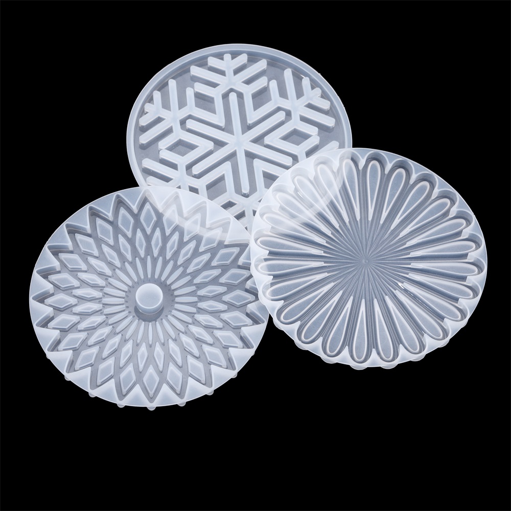 1Pcs Round Coaster Resin Silic - Coaster Mold Round review and price
