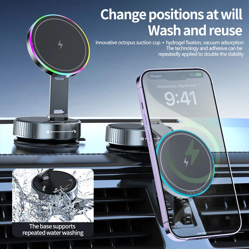 15W Wireless Car Charger Phone - Vacuum Chamber Small review and price