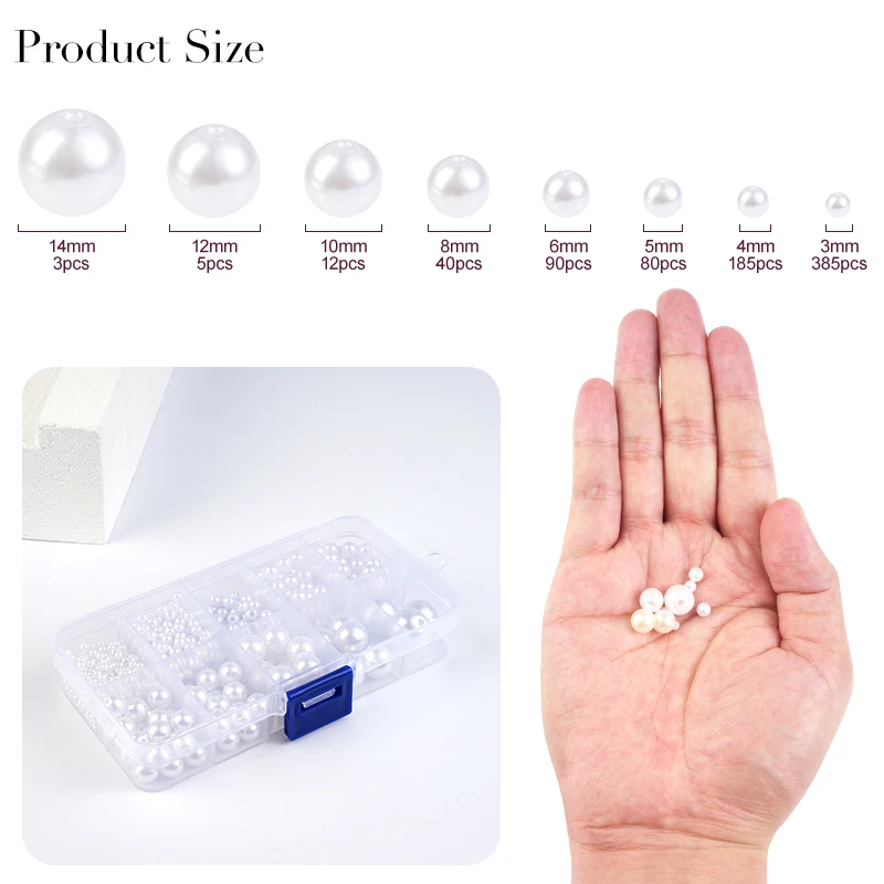 800pcs Artificial Faux Pearl R - Resin Jewelry Kit review and price