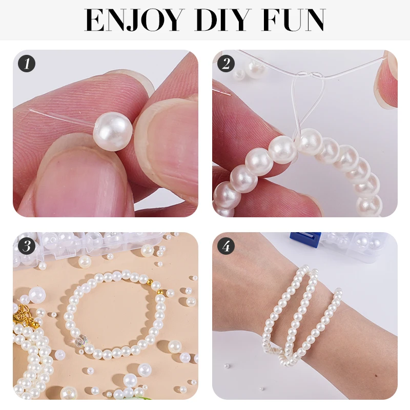 800pcs Artificial Faux Pearl R - Resin Jewelry Kit review and price