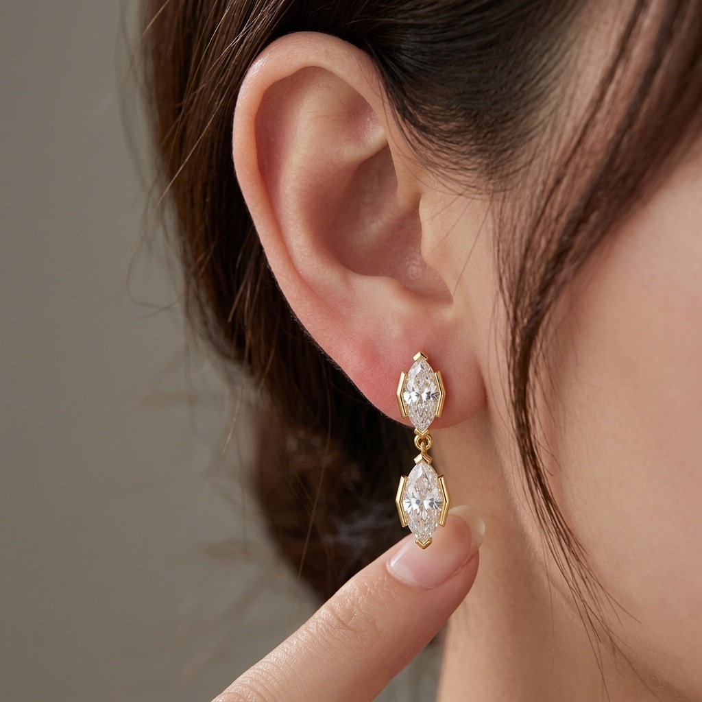 EWYA 3CT Marquise Cut Moissani - Bezels Set Pendant review and price