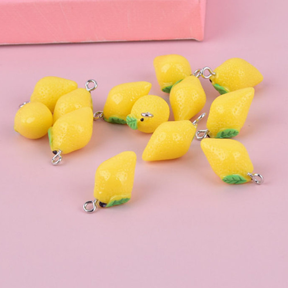20Pcs Resin Lemon Charms Fruit - Resin Crafts review and price