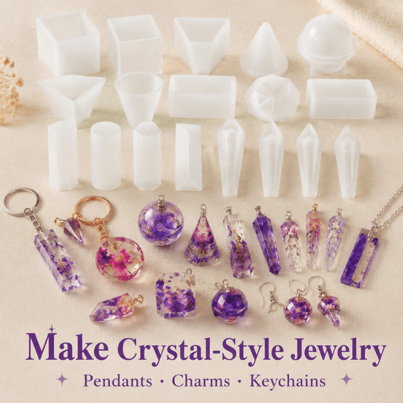 15pcs Crystal Resin Silicone M - Resin Jewelry Kit review and price