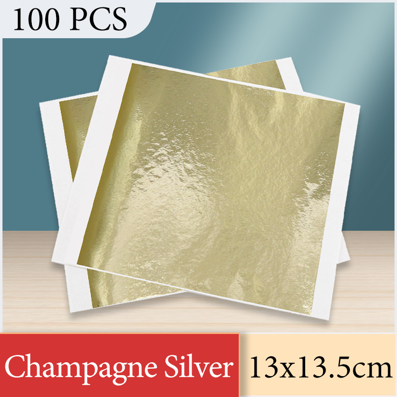 13x13.5cm Champagne Silver Foi - Gold Foil Flakes review and price