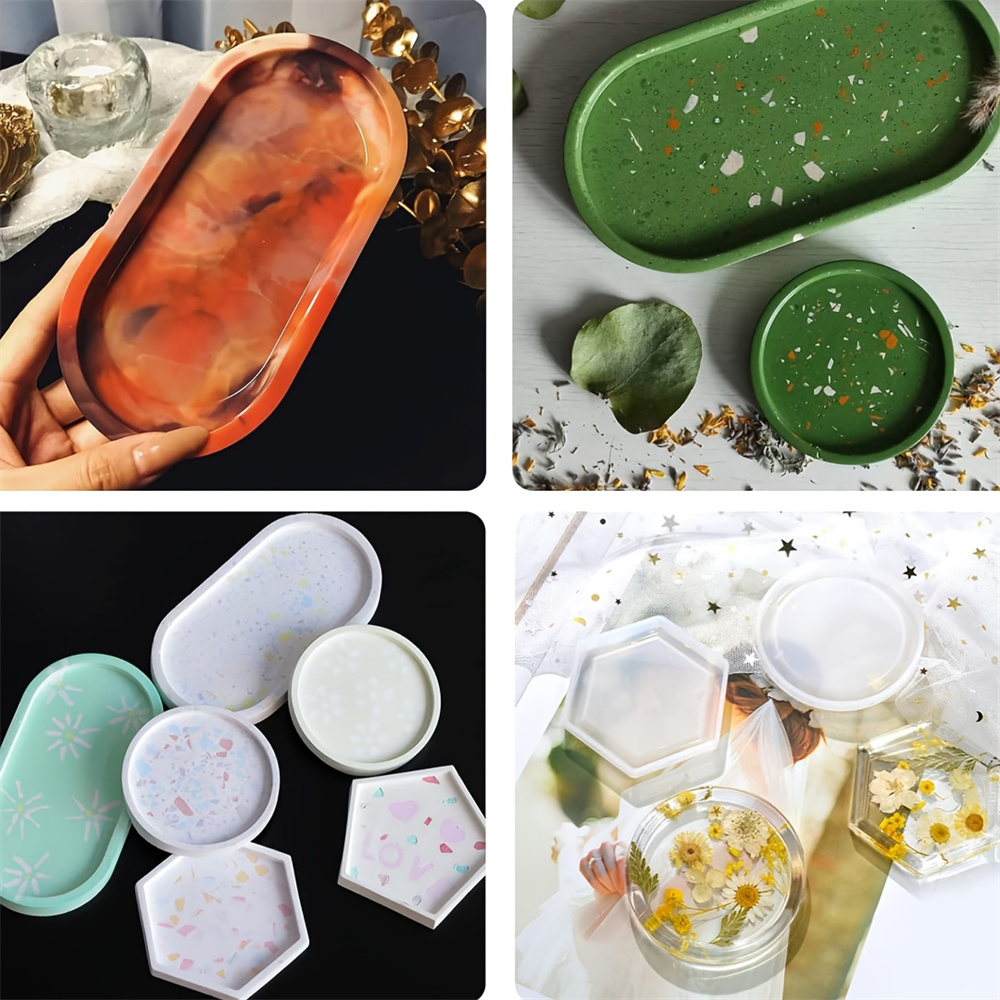 4pcs/Set Storage Tray Coaster  - Serving Tray Mold review and price