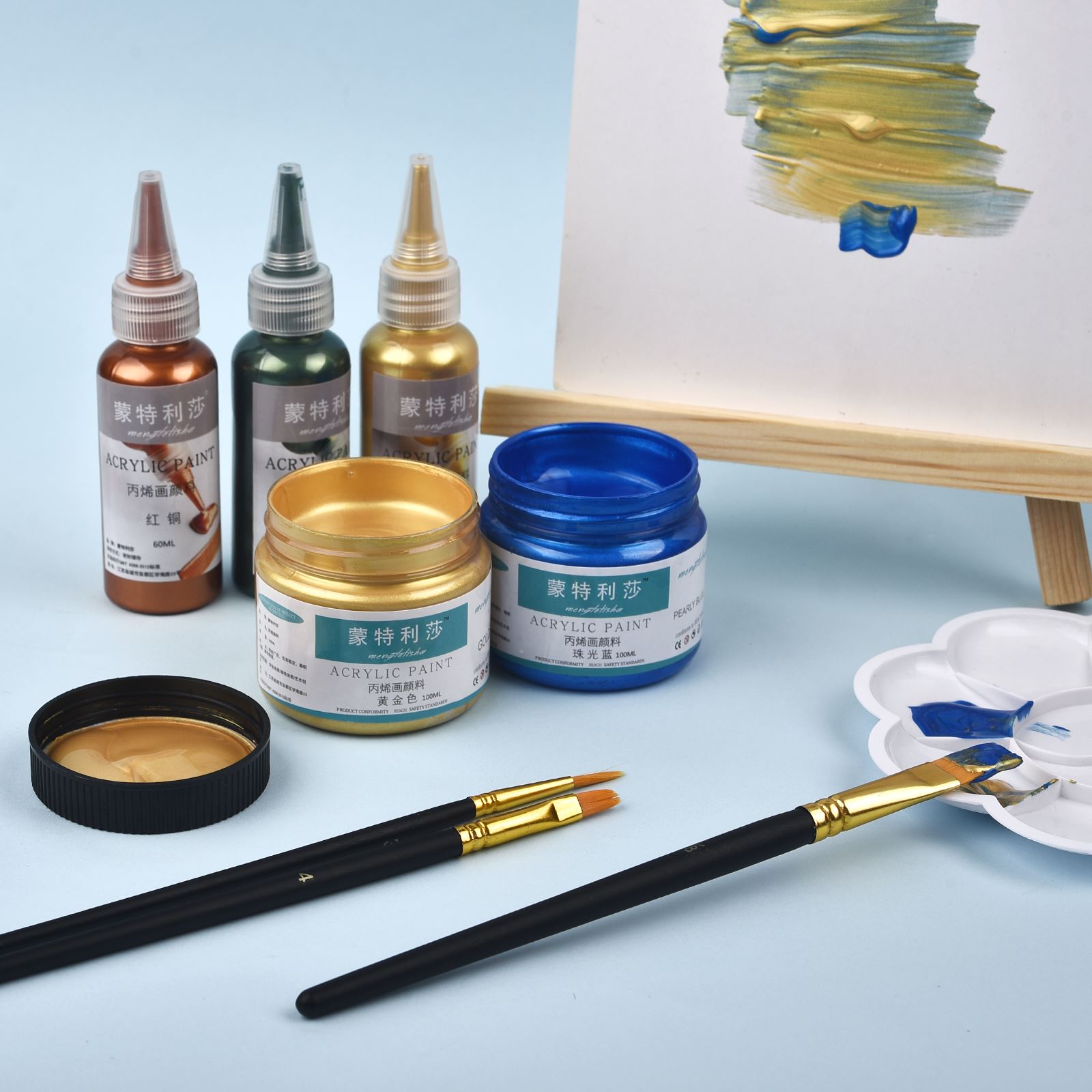 7 Colors 60ml/Bottle Metallic  - Resin Pigment Set review and price
