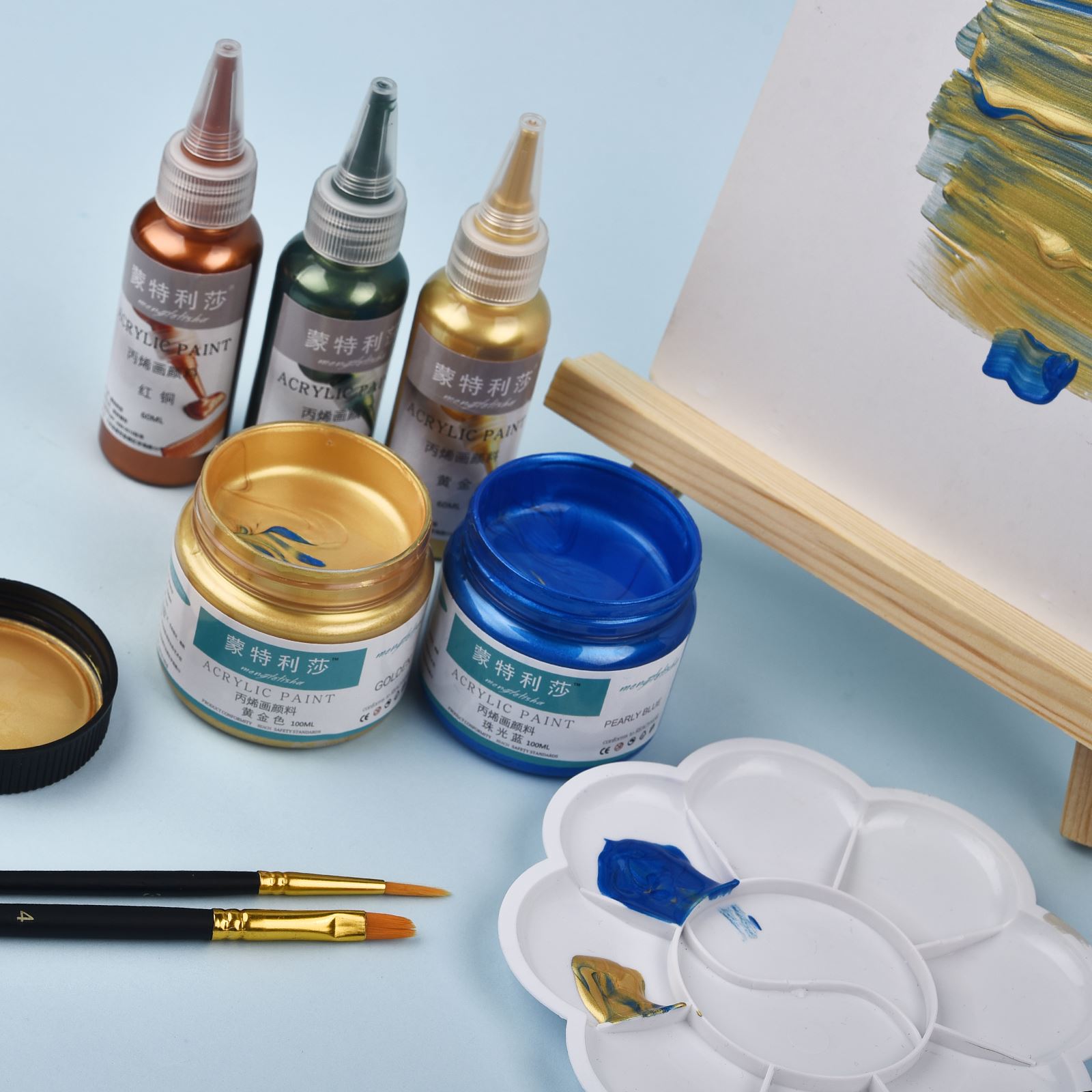 7 Colors 60ml/Bottle Metallic  - Resin Pigment Set review and price