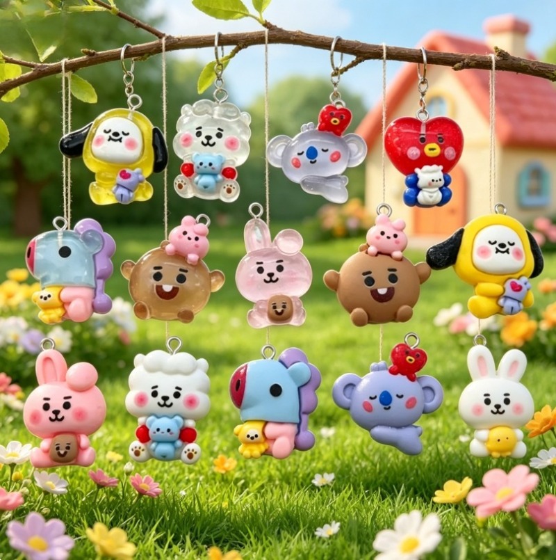 7pcs BT21 Resin Cartoon Charm  - Resin Crafts review and price