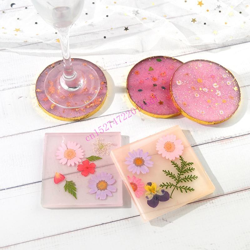 2Pcs Round Square Resin Mold G - Geode Mold Silicone review and price