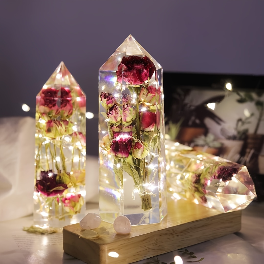 1Pcs Crystal Tower Resin Silic - Flower Preservation Resin review and price
