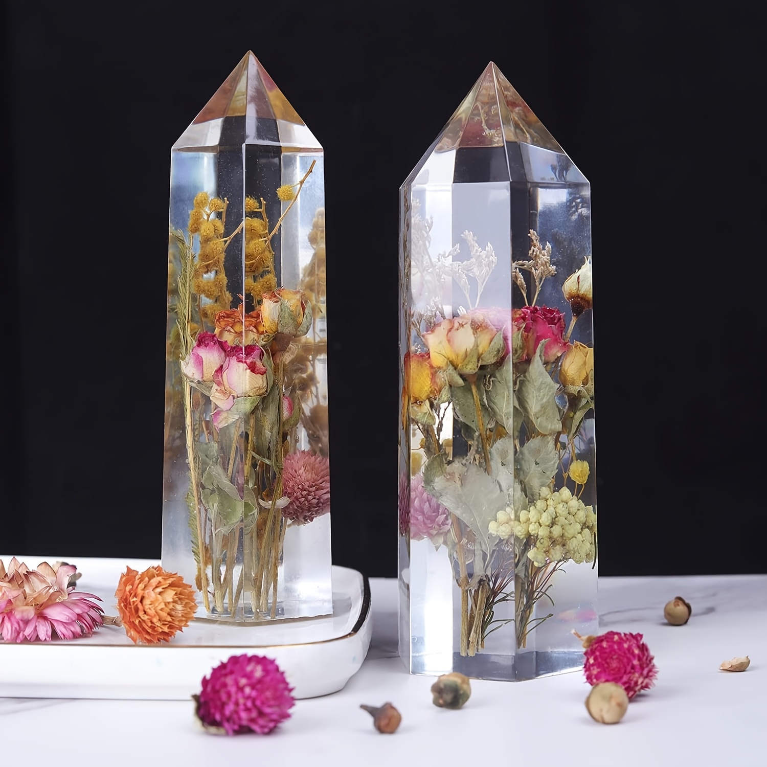 1Pcs Crystal Tower Resin Silic - Flower Preservation Resin review and price