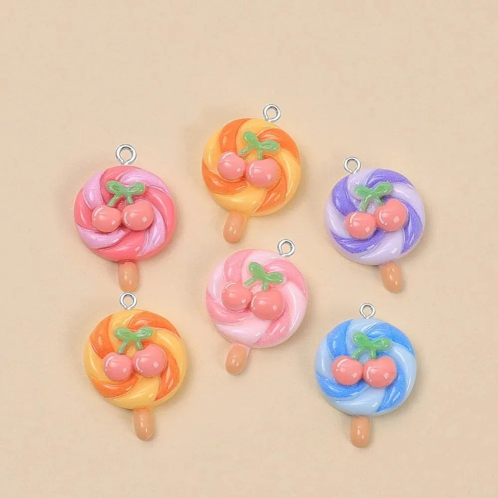10Pcs Kawaii Cartoon Cherry Lo - Resin Craft Supplies review and price