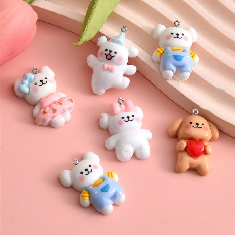 10pcs Cartoon Dog Resin Charms - Resin Crafts Diy review and price