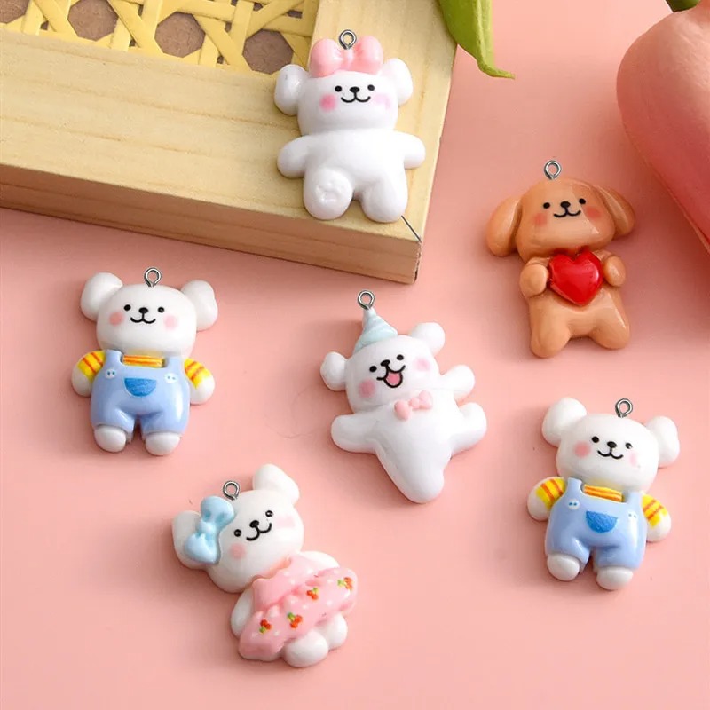 10pcs Cartoon Dog Resin Charms - Resin Crafts Diy review and price