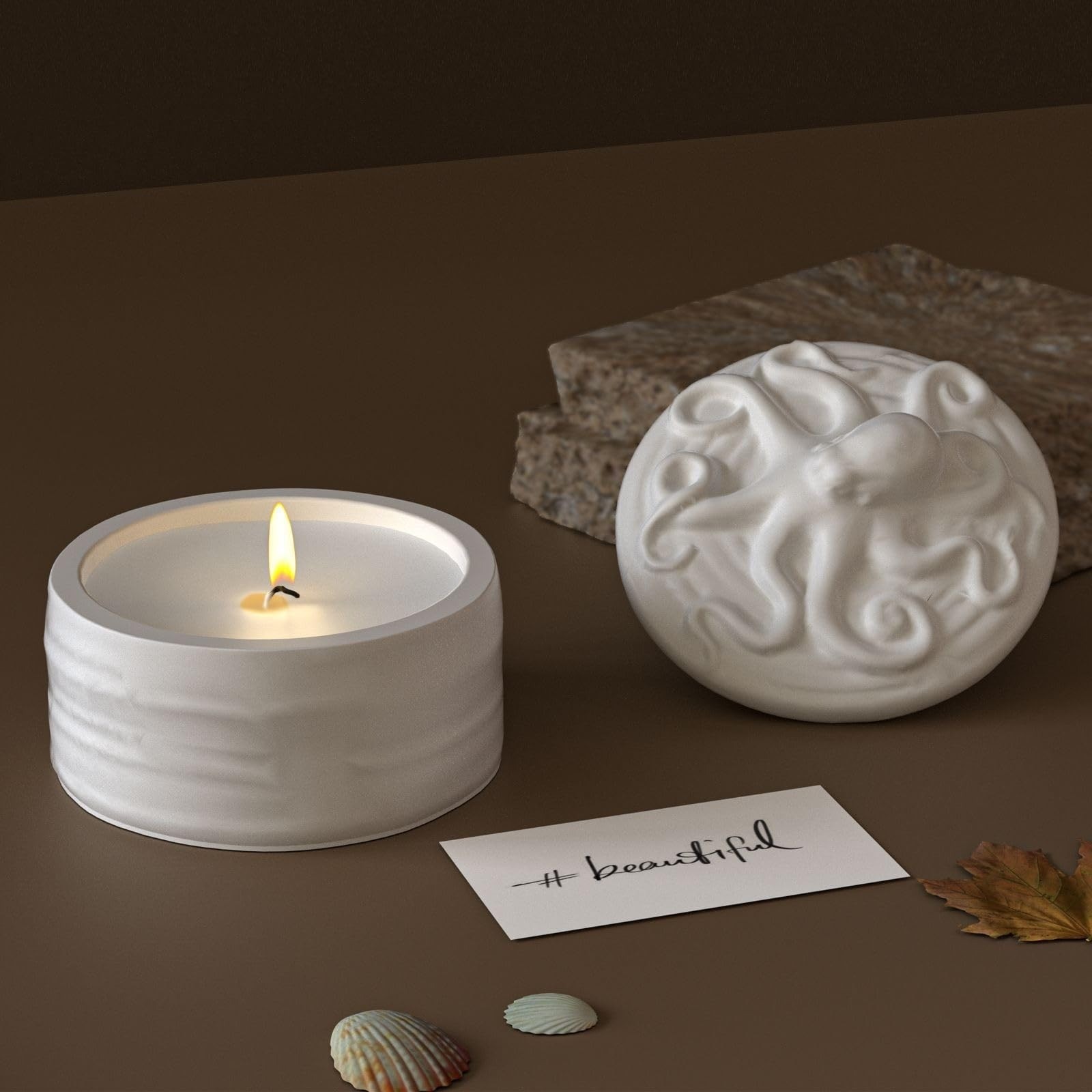 Octopus Lid Candle Jar Silicon - Resin Ocean Wave Mold review and price