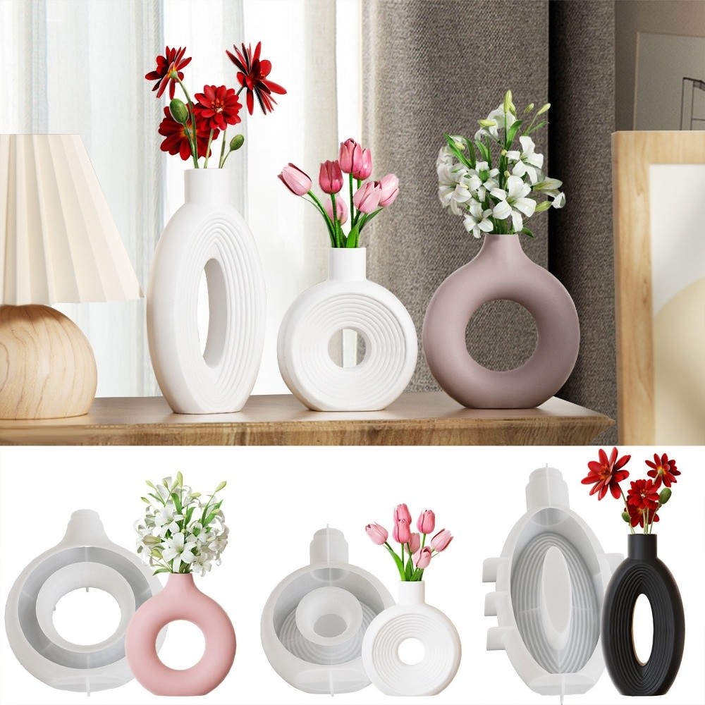 Oval Stripe Silicone Vase Mold - Resin Craft Workshop review and price