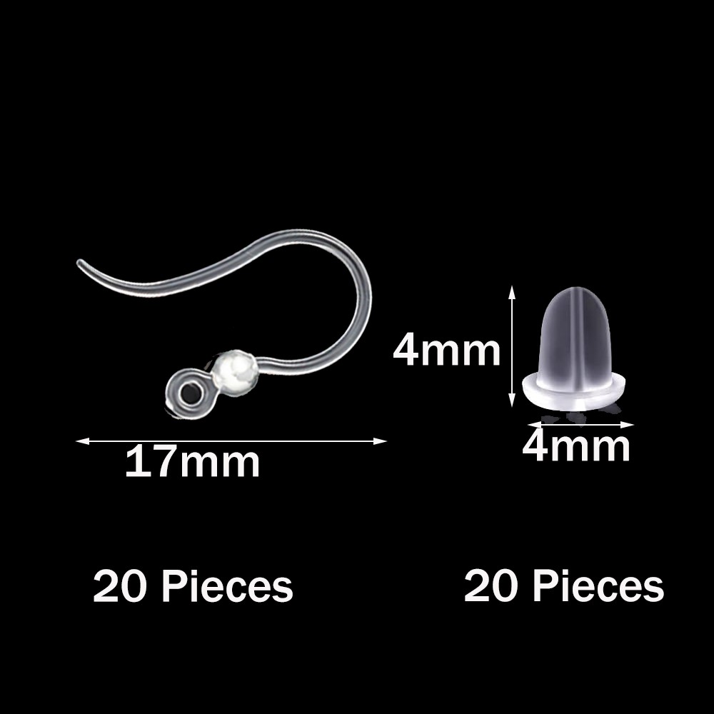 40pcs Clear Plastic Earring Ho - Resin Craft Projects review and price