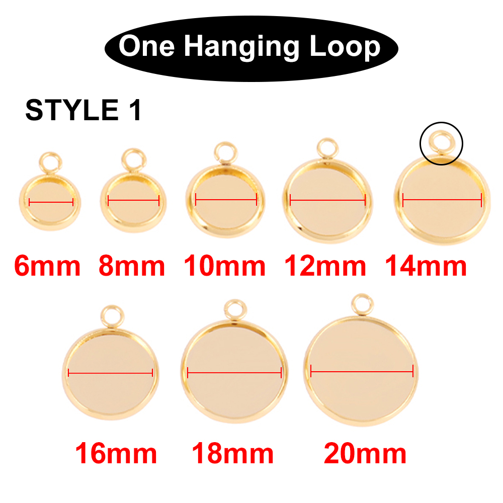 10Pcs Stainless Steel Cabochon - Bezels Set Pendant review and price