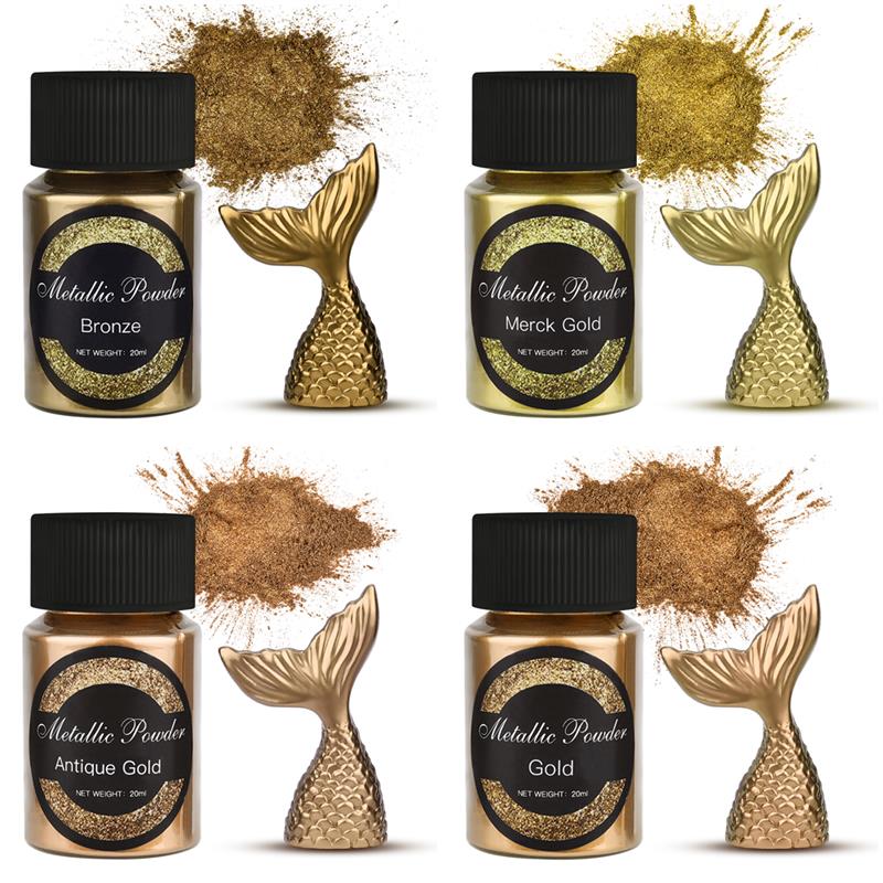 20 Ml Shimmer Metallic Gold Si - Resin Pigment Set review and price