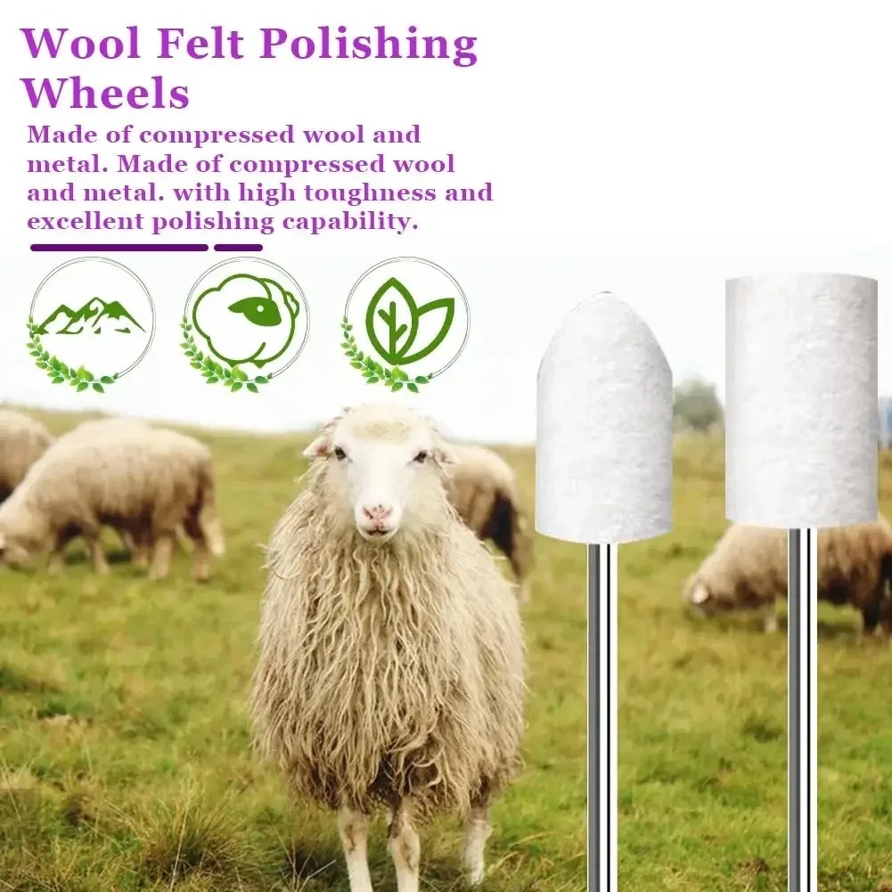 80PCS Wool Felt Buffing Wheel  - Resin Crafts Diy review and price