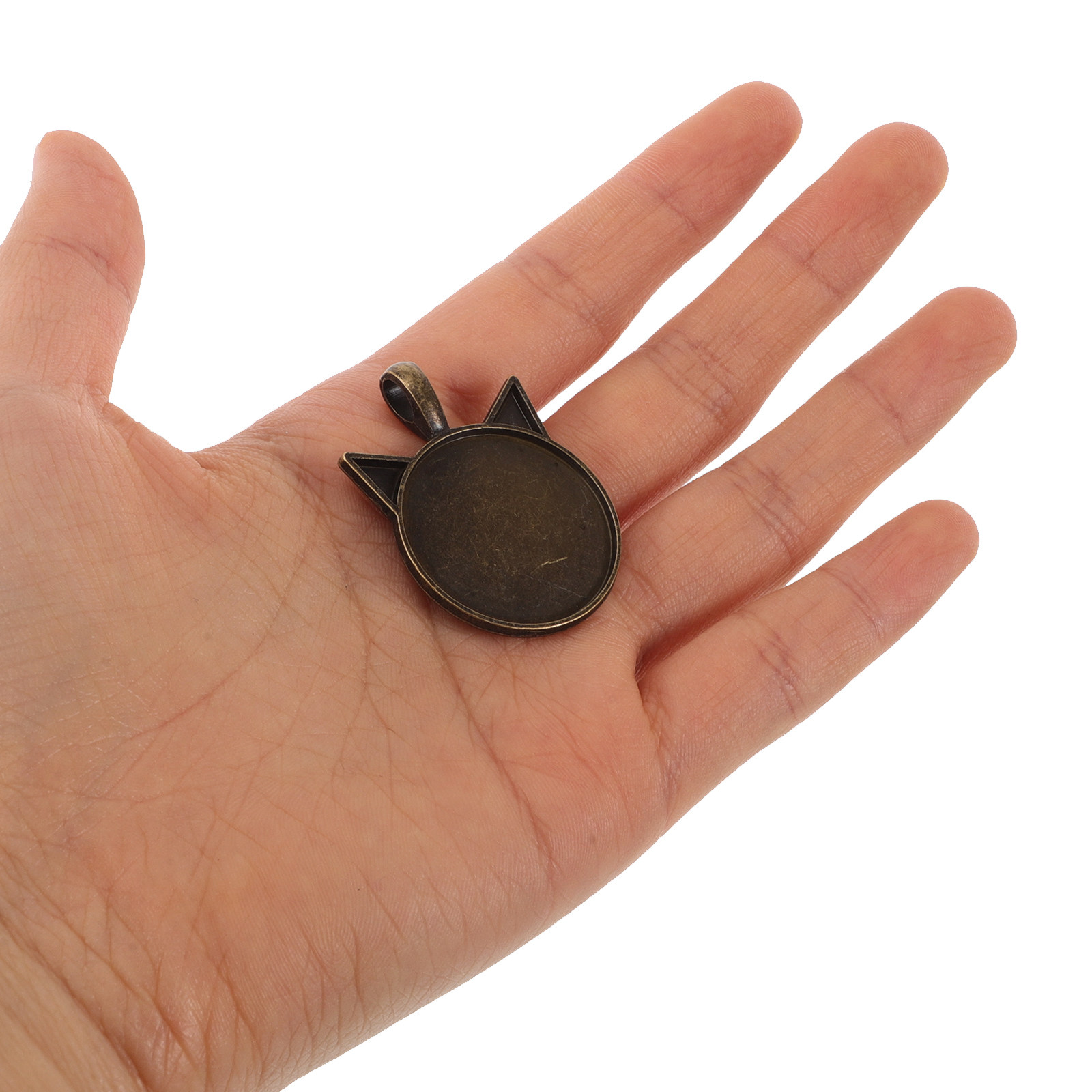 5Pcs Cat Ear Pendant Tray Vint - Bezels Set Pendant review and price