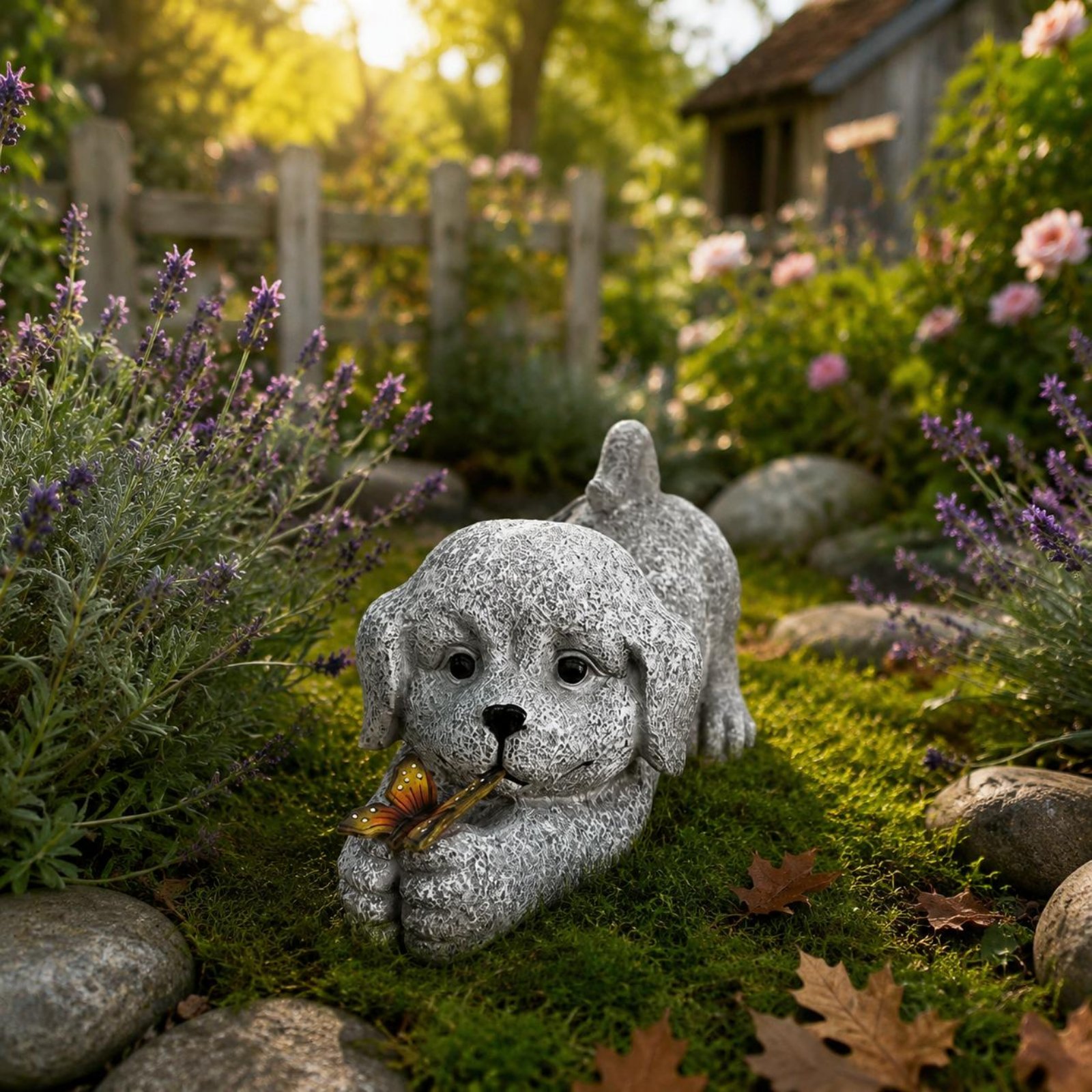 Solar Dog Statue Resin Craft S - Resin Crafts review and price