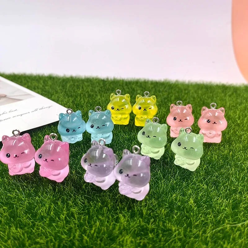 10Pcs Glow In The Dark Kawaii  - Resin Craft Supplies review and price