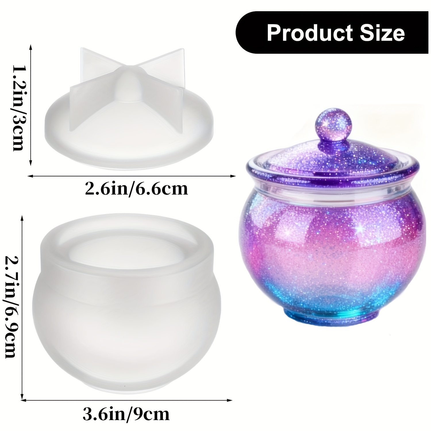 1 set of round resin can molds - Resin Jewelry Kit review and price