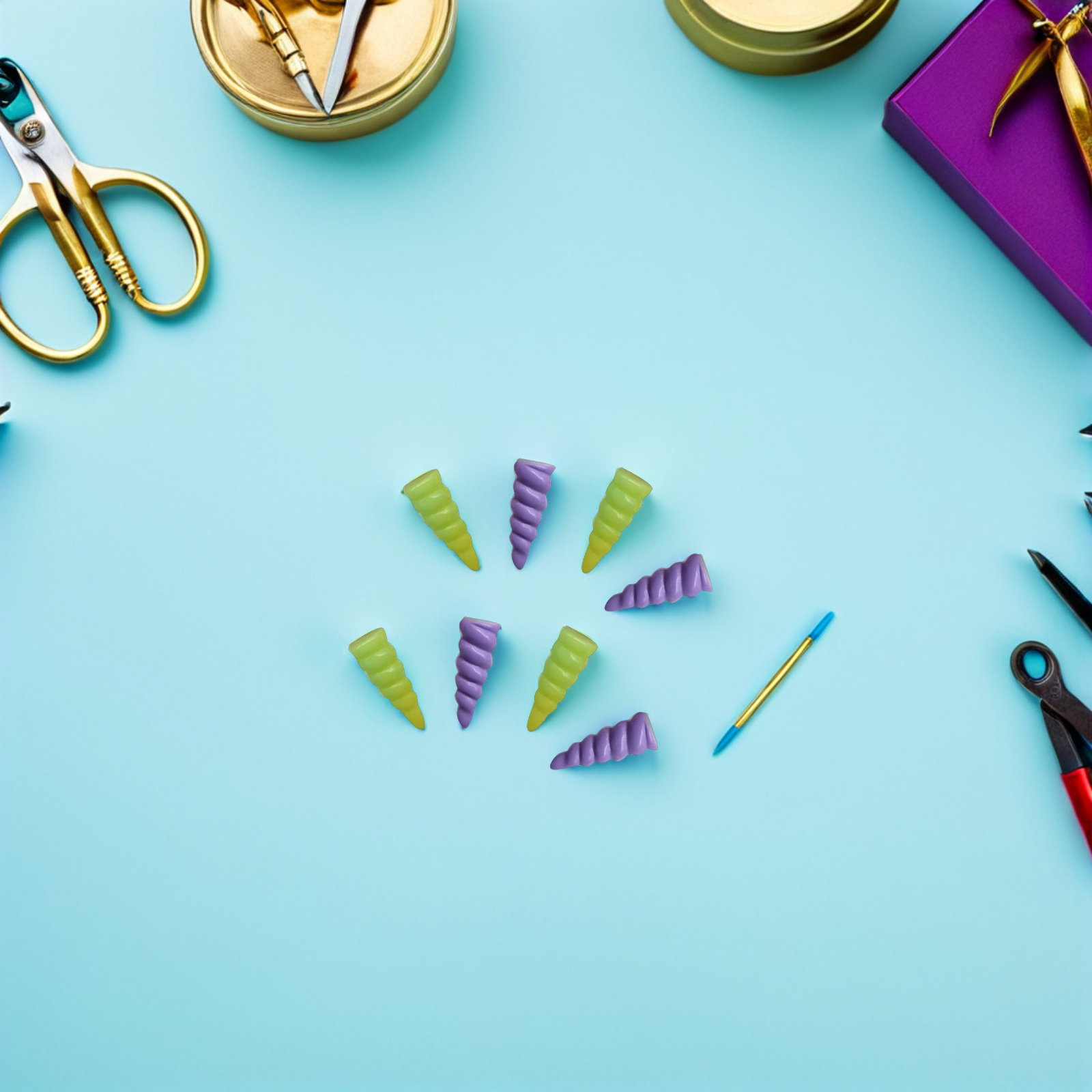 10Pcs Unicorn Horn Resin Spira - Resin Craft Supplies review and price